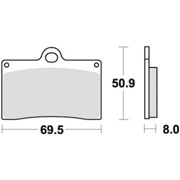 Braking brzdové doštičky (sinterová zmes CM55) (2 ks) M501 – 203 (M501-203)