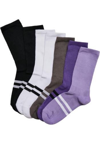 Urban Classics Double Stripes Socks 7-Pack multicolor - 43–46