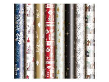 Baliaci papier - vianočné motívy - rolka 500x70 cm - mix č. 7 - MFP Paper