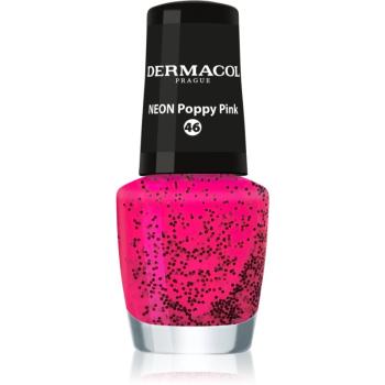 Dermacol Neon neónový lak na nechty odtieň 46 Poppy Pink 5 ml