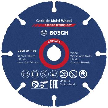 Bosch Accessories EXPERT Carbide Multi Wheel 2608901196 rezný kotúč rovný 1 ks 76 mm 10 mm 1 ks