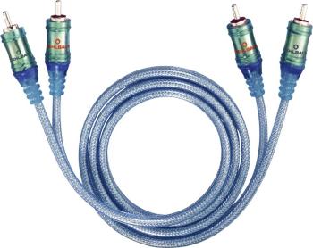 cinch audio prepojovací kábel [2x cinch zástrčka - 2x cinch zástrčka] 0.50 m transparentná modrá pozlátené kontakty Oehl