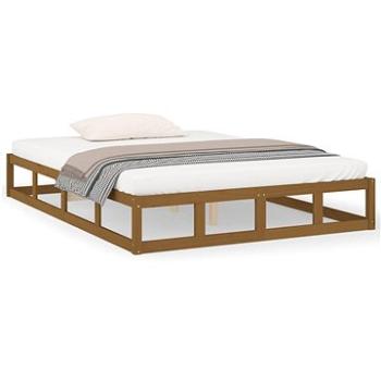 Rám postele medovo hnedý 200 × 200 cm masívne drevo, 820819