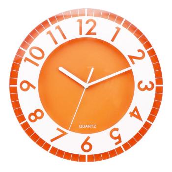 Oranžové nástenné hodiny Postershop Moderna, ø 30 cm