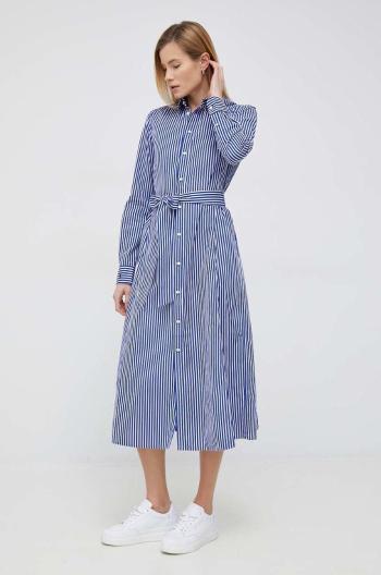 Bavlnené šaty Polo Ralph Lauren midi, áčkový strih