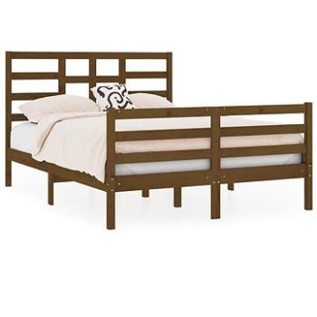 Rám postele medovo hnedý masívne drevo 135 × 190 cm Double, 3105838
