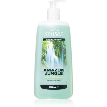 Avon Senses Amazon Jungle sprchový gél na telo a vlasy pre mužov 720 ml