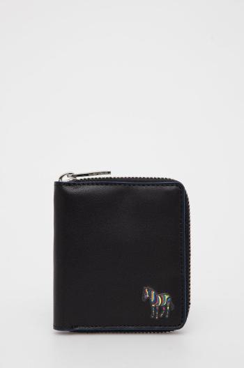 Kožená peňaženka PS Paul Smith pánsky, čierna farba