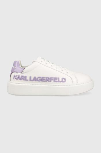 Kožené tenisky Karl Lagerfeld KL62210 MAXI KUP biela farba
