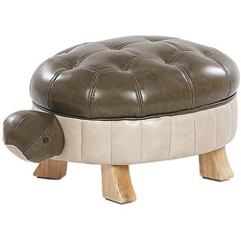 Tmavozelená stolička korytnačka TURTLE, 231429 (beliani_231429)