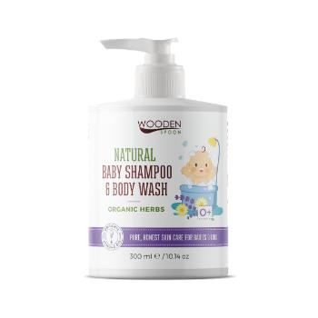 Detský sprchový gél a šampón na vlasy 2v1 s bylinkami WoodenSpoon 300 ml