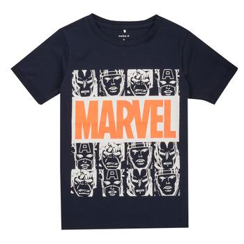 Name it  Tričká s krátkym rukávom NKMMACKIN MARVEL SS TOP  Námornícka modrá