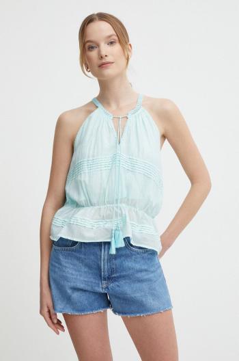 Blúzka Pepe Jeans DAISY dámska, tyrkysová farba, jednofarebná, PL304821