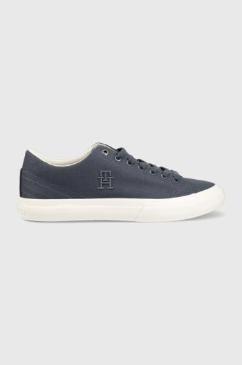 Tenisky Tommy Hilfiger TH HI VULC STREET LOW pánske, tmavomodrá farba, FM0FM04688