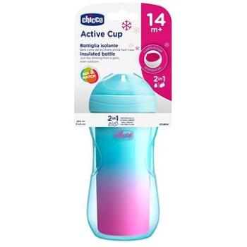 Chicco hrnček Active termo s tvrdým náustkom 200 ml, fialový, srdiečka 14 mes.+ (06981.100V)