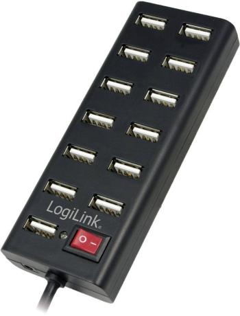 LogiLink UA0126 13 portů USB 2.0 hub  čierna