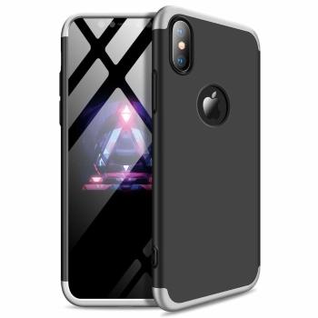 GKK Apple iPhone XS Max Ochranné puzdro GKK 360   Predný a zadný kryt celého mobilu  KP9566 čierna