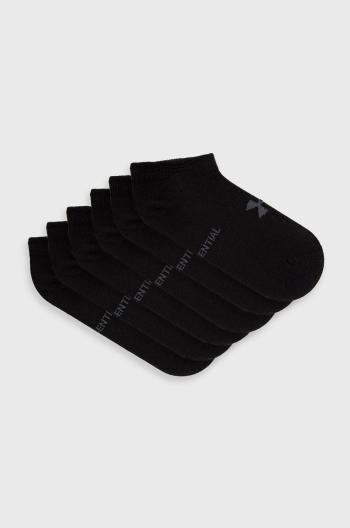 Ponožky Under Armour (6-pak) 1370542 (6-pak) dámske, čierna farba