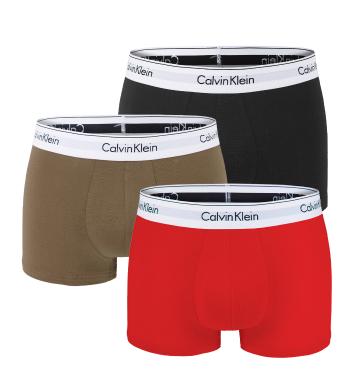 Calvin Klein - boxerky 3PACK modern cotton stretch gray olive & black color - limitovaná edícia-XL (101-106 cm)