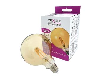 Žiarovka Filament LED E27 10W G125 biela teplá TRIXLINE P499 Gold