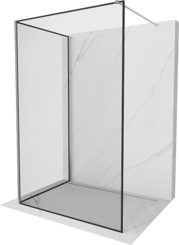 MEXEN/S - Kioto Sprchová zástena WALK-IN 120 x 80 cm, čierny vzor, nikel kefovaná 800-120-212-97-70-080