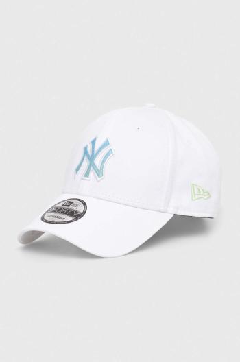 Bavlnená šiltovka New Era biela farba, s nášivkou, NEW YORK YANKEES