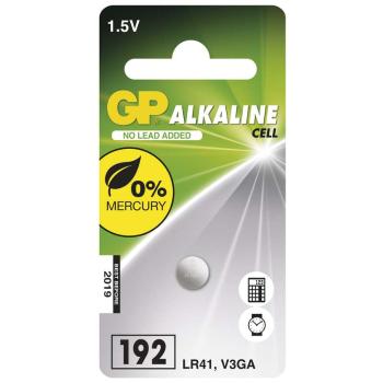 GP ALKALICKA BATERIA GOMBIKOVA LR41 (192F), 1KS BLISTER, B1392