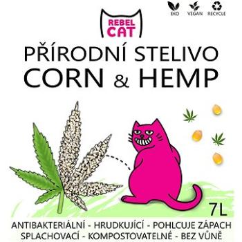 Rebel Cat prírodné stelivo hrudkujúce Corn & Hemp 7 l (8595593308470)