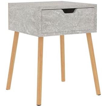 SHUMEE Nočný stolík betónovo sivý 40 × 40 × 56 cm drevotrieska , 326803