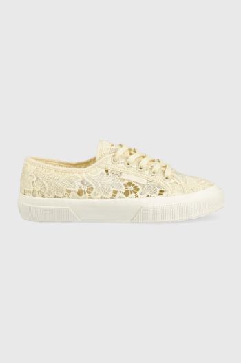 Tenisky Superga 2750 MACRAME dámske, béžová farba, S81219W