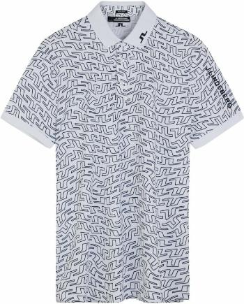 J.Lindeberg Tour Tech Regular Fit Print Polo White Outline Bridge Swirl XL