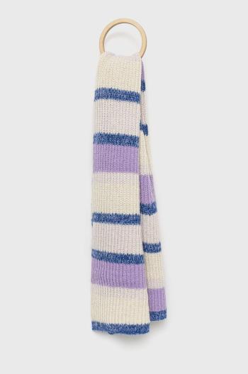 Šál Vero Moda dámsky, fialová farba, vzorovaný