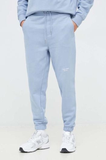 Bavlnené tepláky Calvin Klein Jeans pánske, jednofarebné