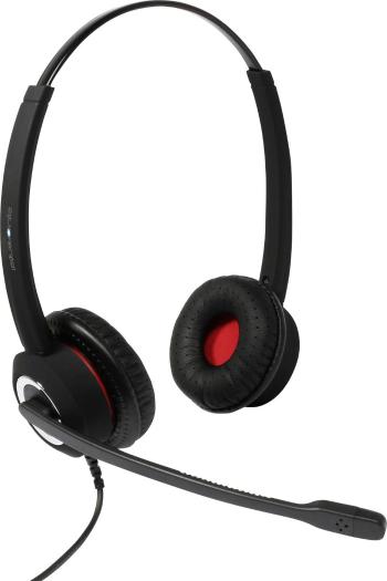 plusonic 6337-10.2P headset pre softvérový telefón s USB káblový na ušiach čierna