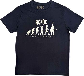 AC/DC Tričko Evolution Of Rock Navy 2XL