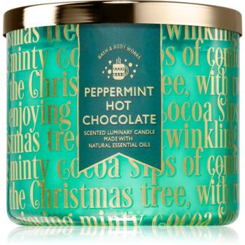 Bath & Body Works Peppermint Hot Chocolate vonná sviečka 411 g