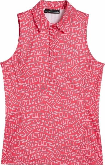 J.Lindeberg Dena Print Sleeveless Golf Top Azalea Outline Bridge Swirl XL