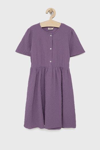Dievčenské šaty Kids Only fialová farba, mini, áčkový strih