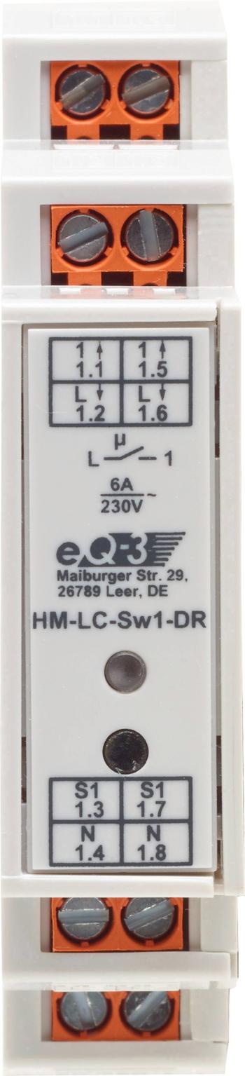Homematic 141378 HM-LC-Sw1-DR bezdrôtový spínač pohonu   1-kanálový  klobúčikové tienidlo 1380 W