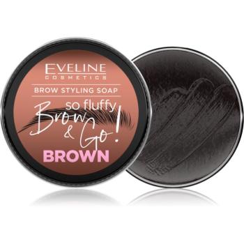 Eveline Cosmetics Brow & Go! stylingové mydlo na obočie odtieň Brown 25 g