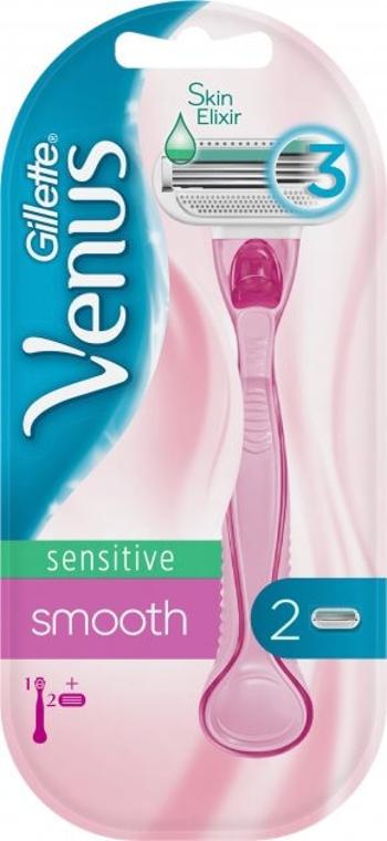 Gillette Holiaci strojček Venus Sensitive Smooth + 2 hlavice