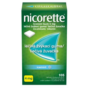 NICORETTE Icemint Gum 4 mg liečivé žuvačky 105 ks
