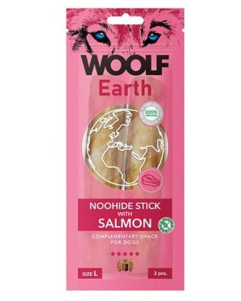 Woolf Earth Noohide Sticks with Salmon L 85 g