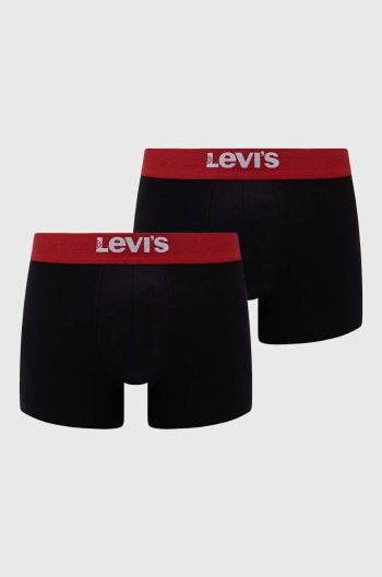 Boxerky Levi's 2-pak pánske, čierna farba