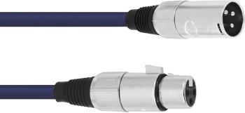Omnitronic 3022010N XLR prepojovací kábel [1x XLR zástrčka 3pólová - 1x XLR zásuvka 3pólová] 5.00 m modrá