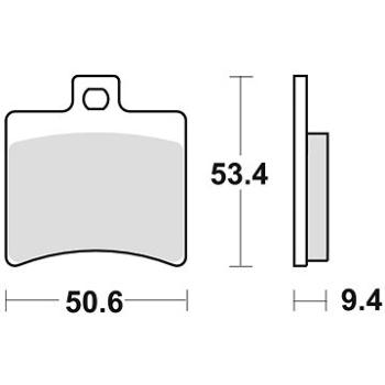 Braking brzdové doštičky (semi-metalická zmes SM1) (2 ks) M501 – 166 (M501-166)