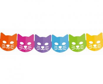 Godan Girlanda - Farebné mačky 360 x 18 x 17,9 cm