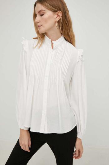 Košeľa Answear Lab dámska, biela farba, regular, so stojačikom