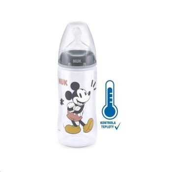 NUK Dojčenská fľaša na učenie Disney Mickey s kontrolou teploty 300 ml