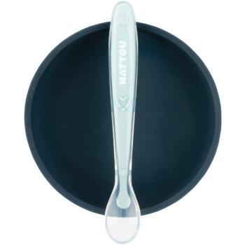 NATTOU Tableware Set of 2 Pieces jedálenská súprava pre deti Blue 2 ks